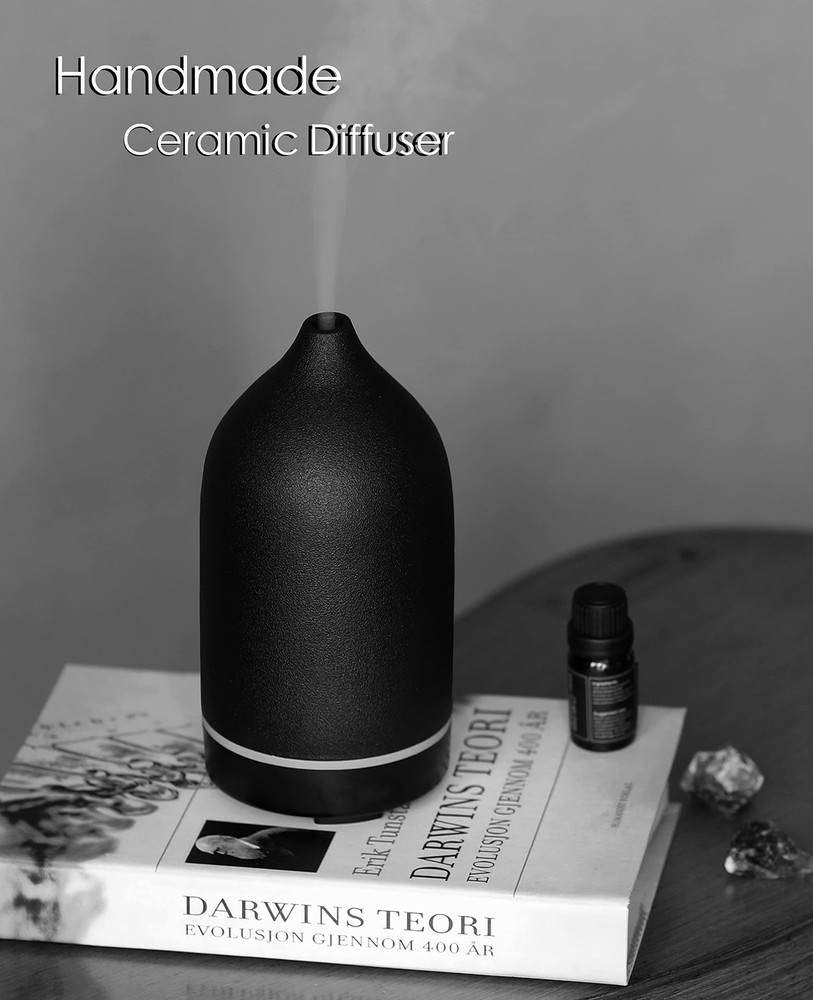 Essential Oil Diffuser,Handcrafted Ceramic Diffuser for Home,Ultrasonic Cool ...
