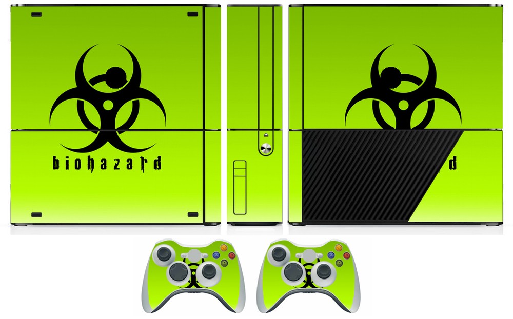 Biohazard 253 Vinyl Decal Skin Sticker for Xbox360 Slim E and 2 controller skins