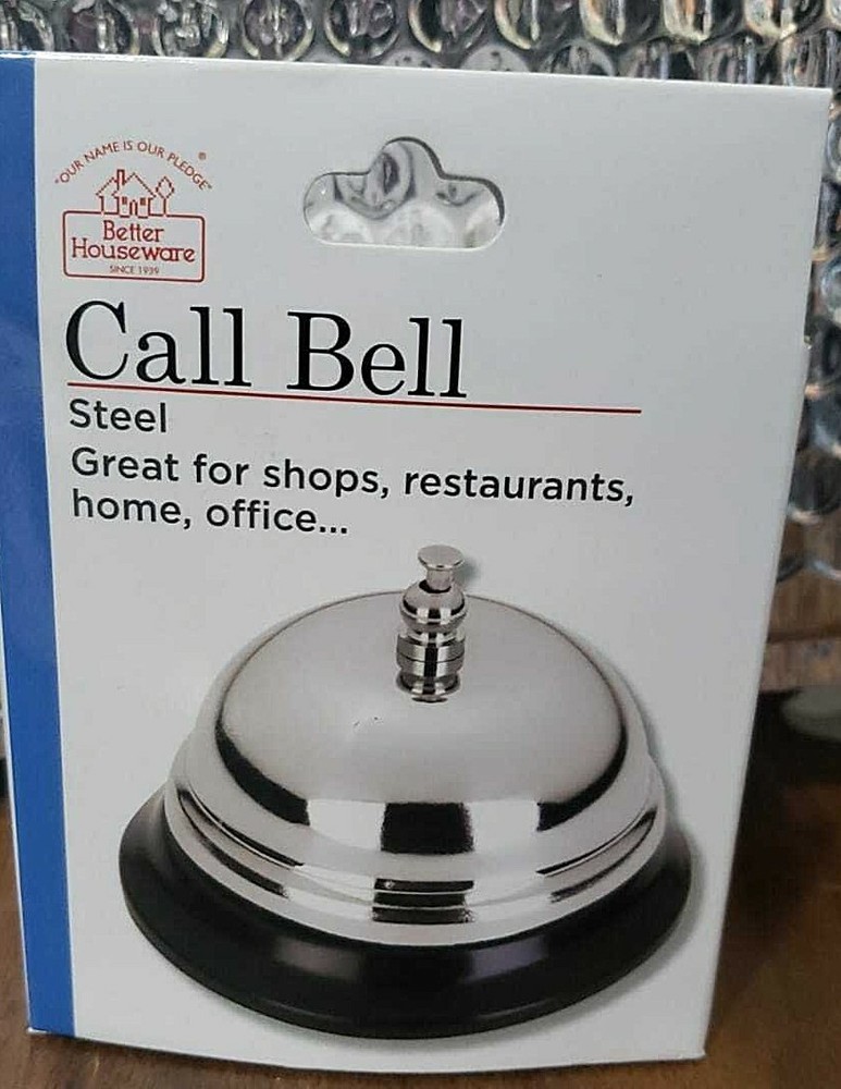 BETTER HOUSEWARE CALL BELL ~ STEE