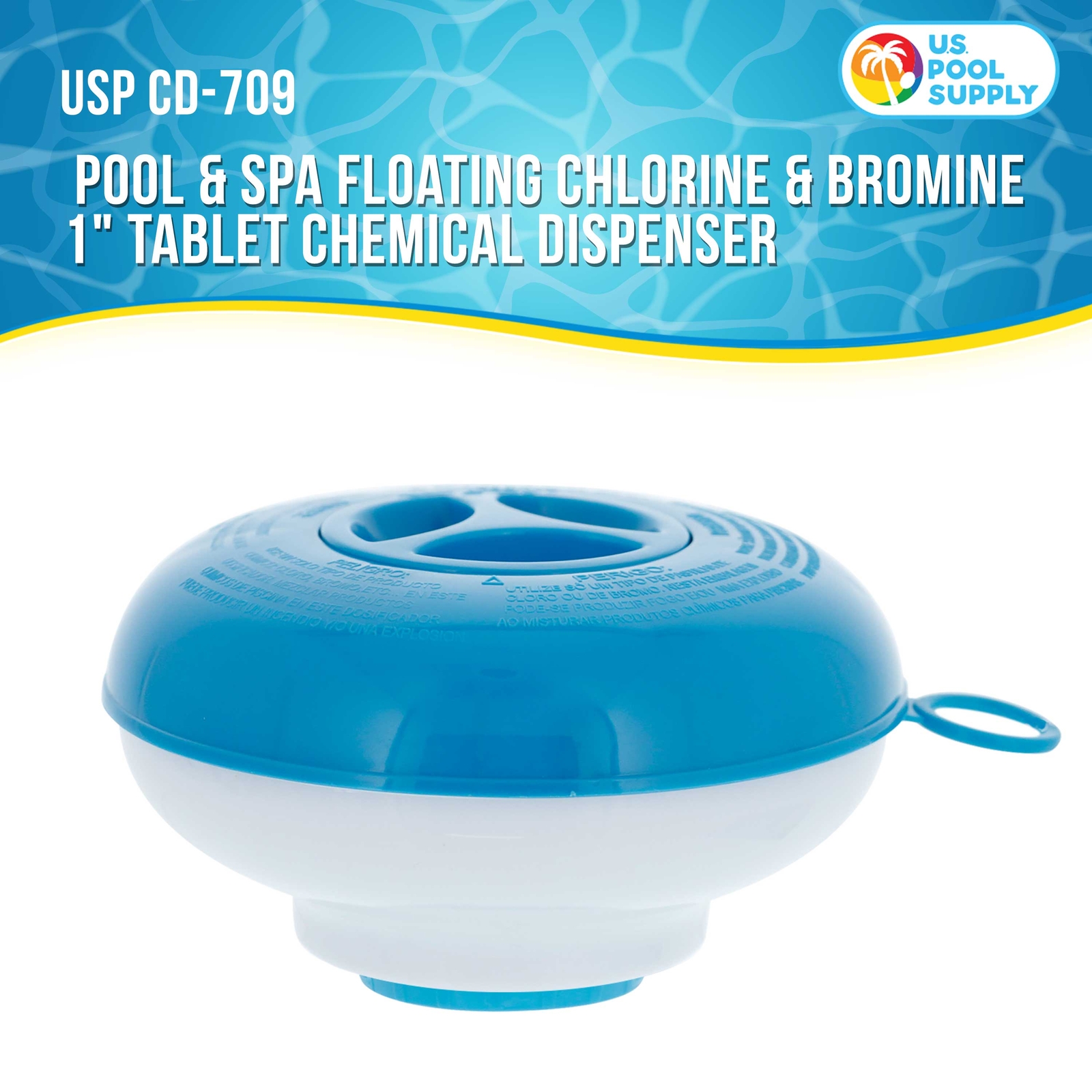 Floating 1" Tablet Swimming Pool Spa Chemical 5" Dispenser Collapsible