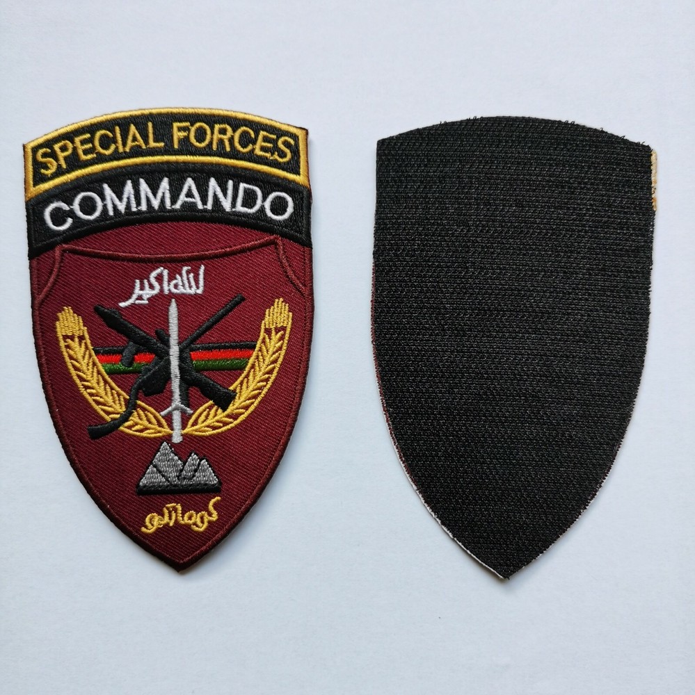 1PAIR Afghanistan US Army Special Forces Commando Patch Hook on Back