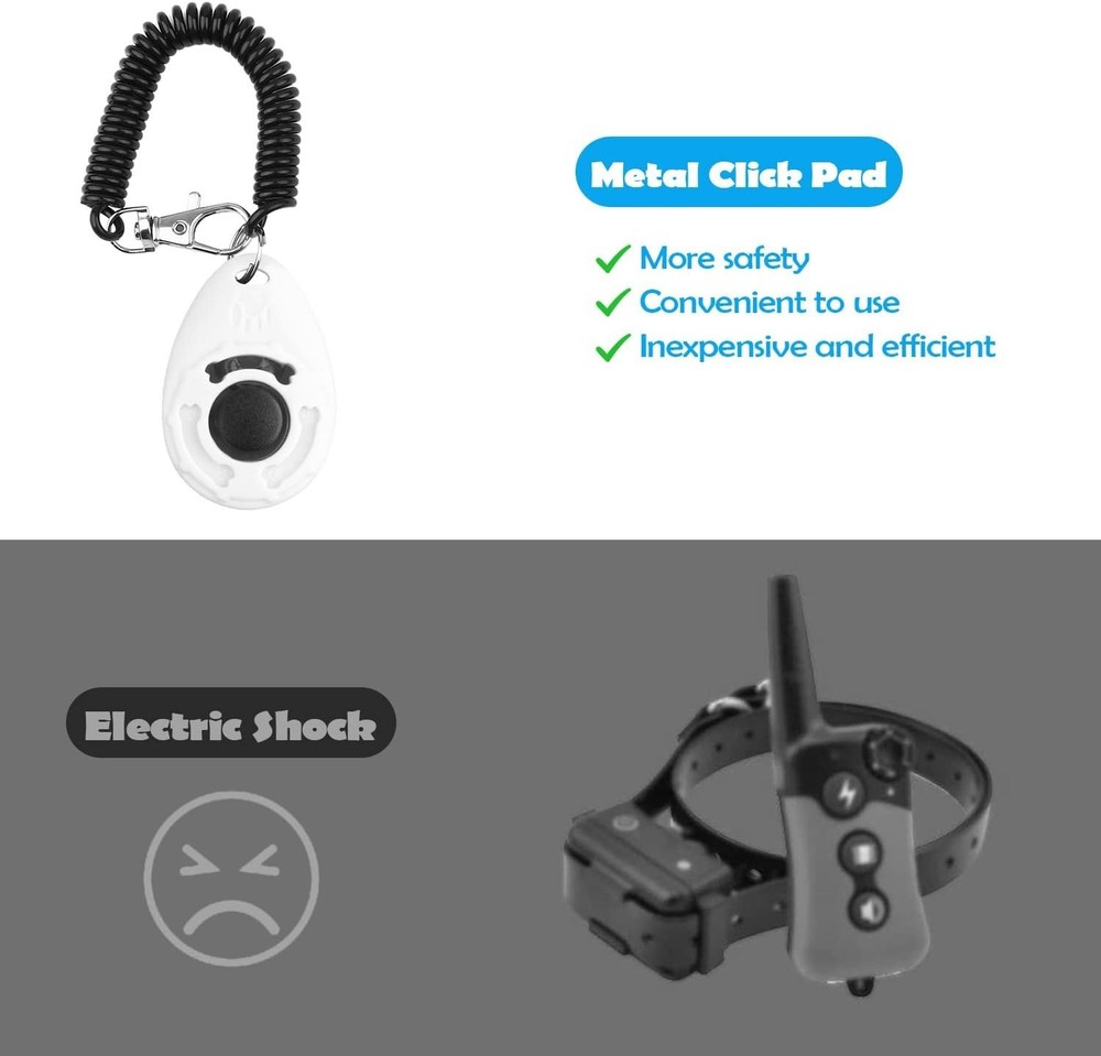 2-Pack Dog Training Clickers with Wrist Strap - Easy Interactive Training