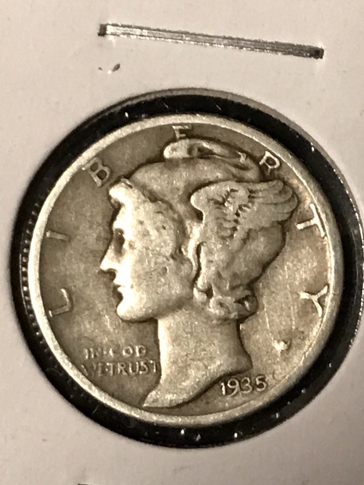 1935 Mercury Dime F+