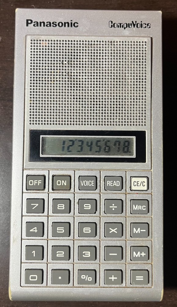 1984 Panasonic JE-720U Compuvoice Talking Calculator- Tested Calculator Function