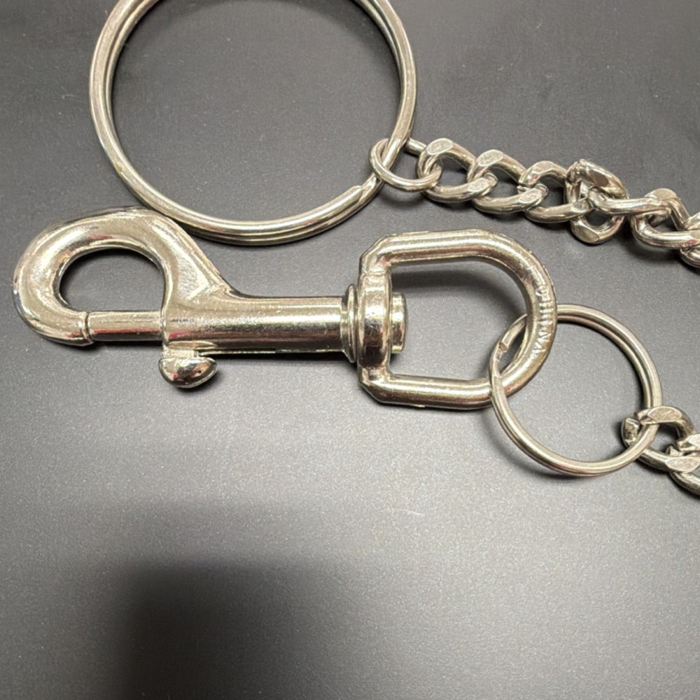 Silver Metal Chain Key Chain for Men Solid Pattern Key Ring Accessory-new