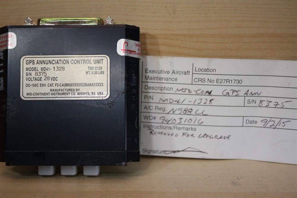 Mid-Continent MD41-1328 GPS Annunciation Unit