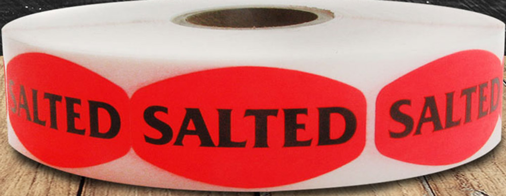 1000 each per roll Salted LABELS STICKERS