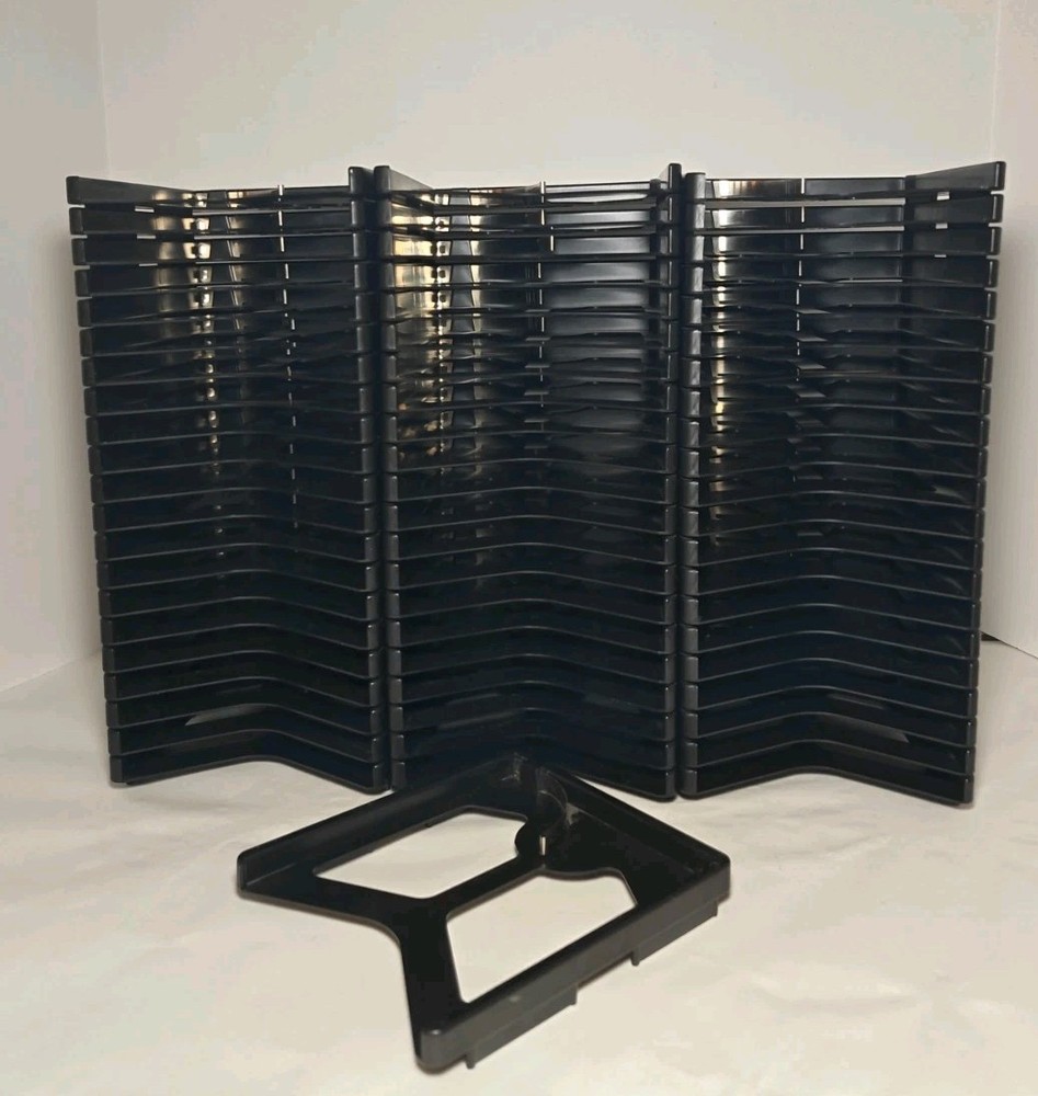 VTG 90's modular CD Storage slots 64pc Rack Tower Pop Out, Detachable, Stackable