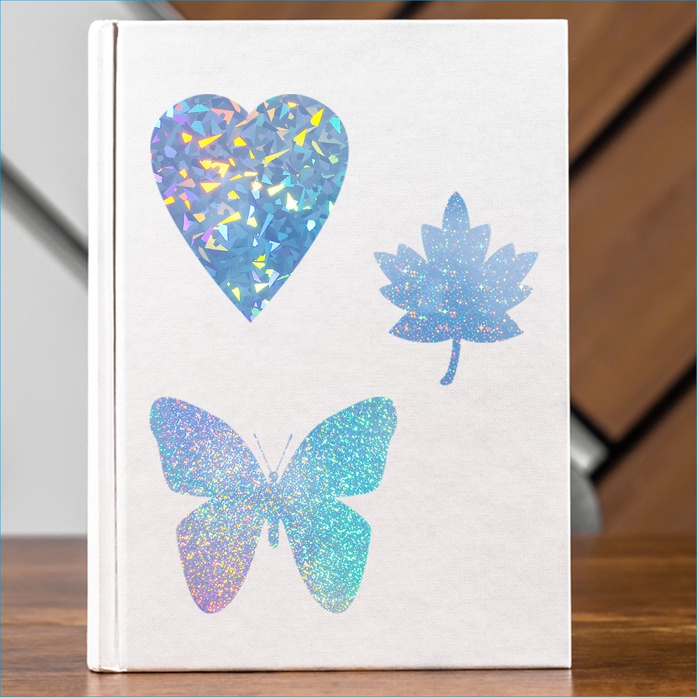 12x8in Printable Holographic Sticker Paper 6 Sheets Micro Dot Pattern