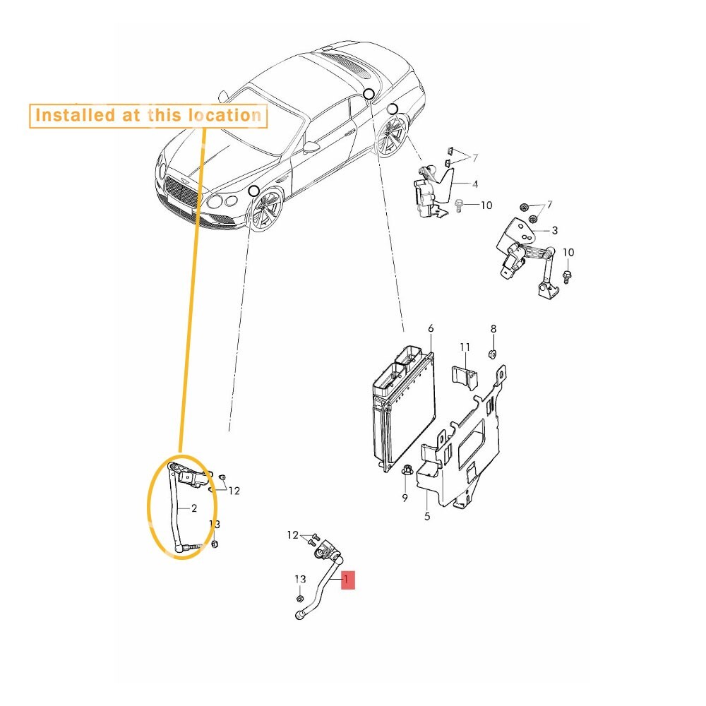 For BENTLEY FLYING SPUR RIGHT FRONT HEIGHT LEVEL SENSOR OEM:3W0941286E