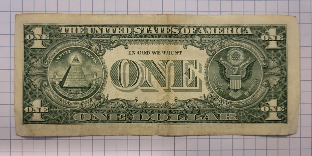 $1 ONE US DOLLAR BILL NOTE MISCUT MISALIGNED OFF CENTER ERROR FANCY SERIAL #