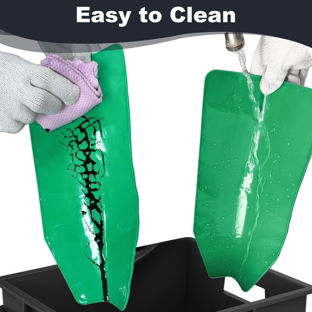 Flexible Funnel, Multi-Purpose Form a Funnel Draining Tool, Green