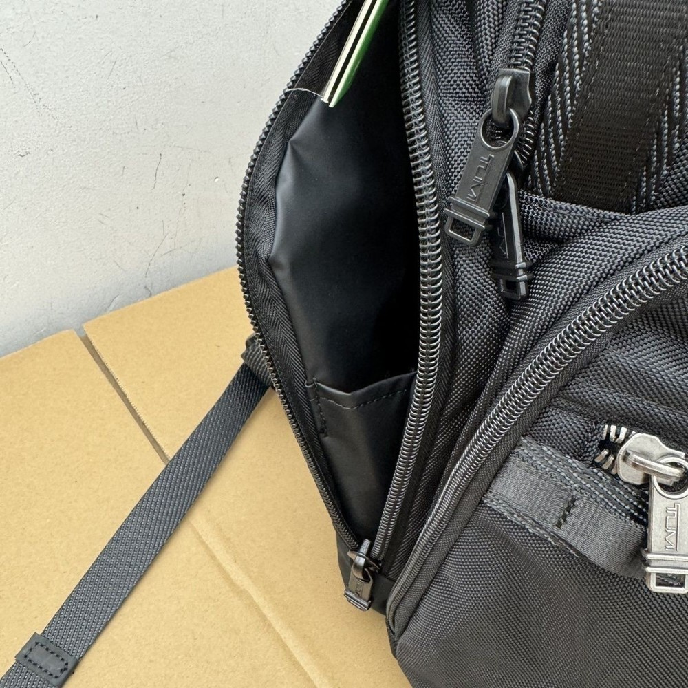 Tumi Alpha Bravo Search Backpack Black Nylon Leather High Function 0232789D