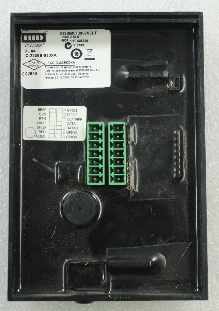 HID iCLASS Wall Switch Reader 6130BKT000793LT-No Mounting