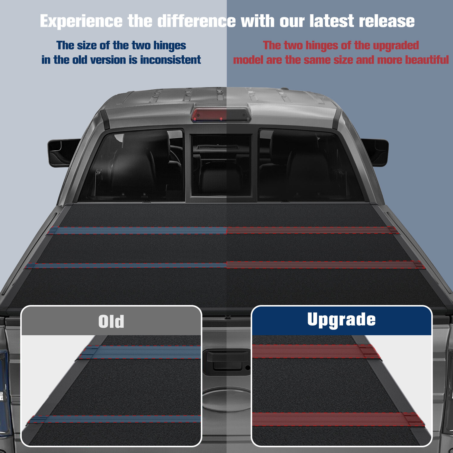 6.8FT Hard Tri-Fold Tonneau Cover Truck Bed for 1999-2024 F250 F350 SuperDuty