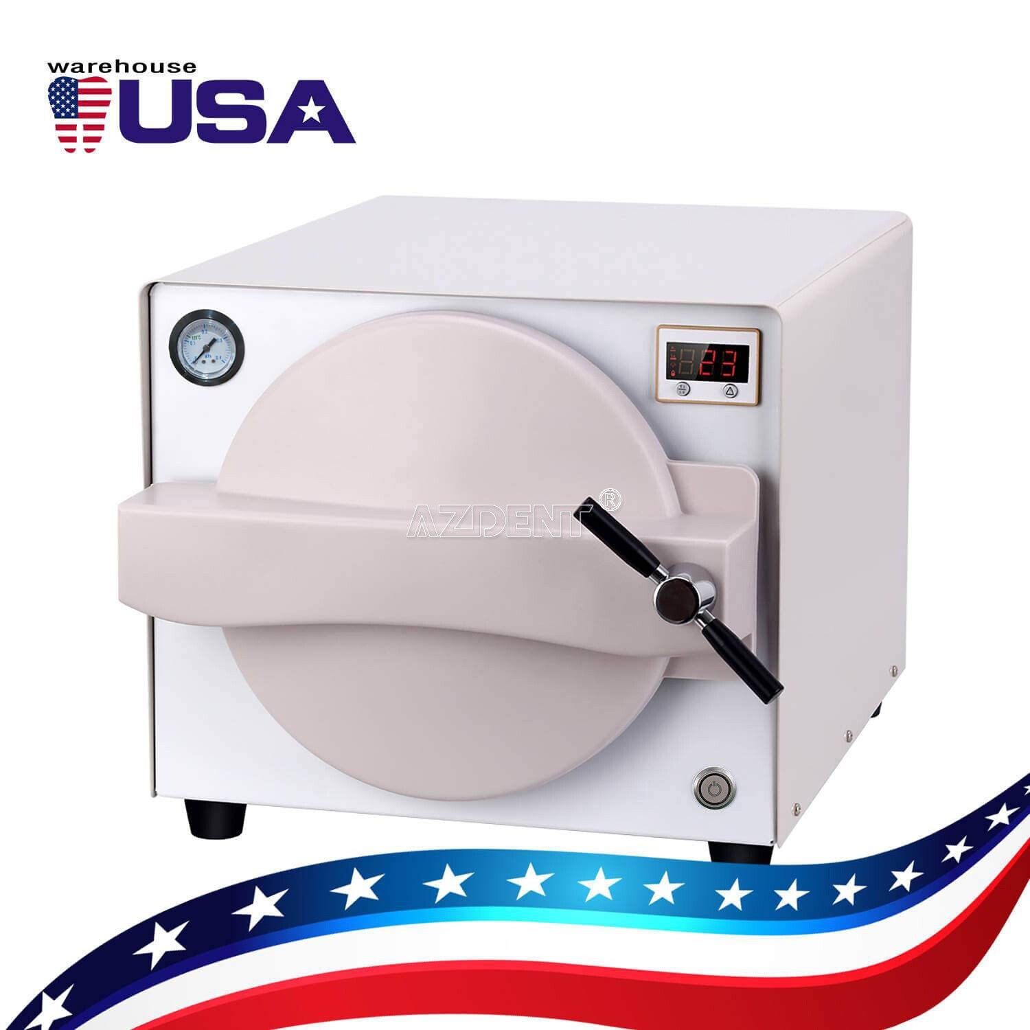 18L Dental Autoclave Steam Sterilizer Medical Class B Sterilization LCD Printer