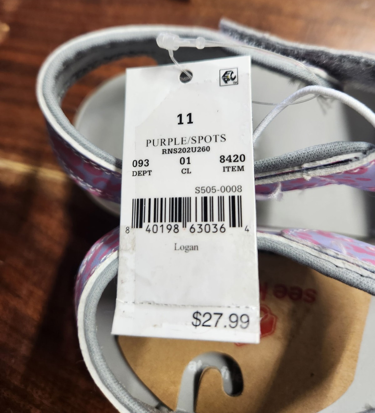 See Kai Run Basics, Girls Sandals, Purple Spots. SZ 11, 12, NWT, SHIPS FREE