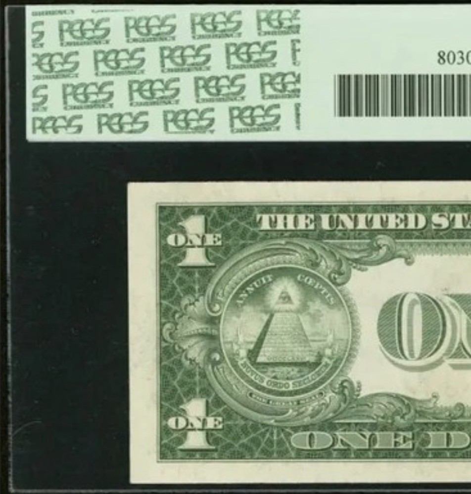Rare True Binary Near Solid 1935 D $1 Silver Certificate "00111111" Gem 65 PPQ