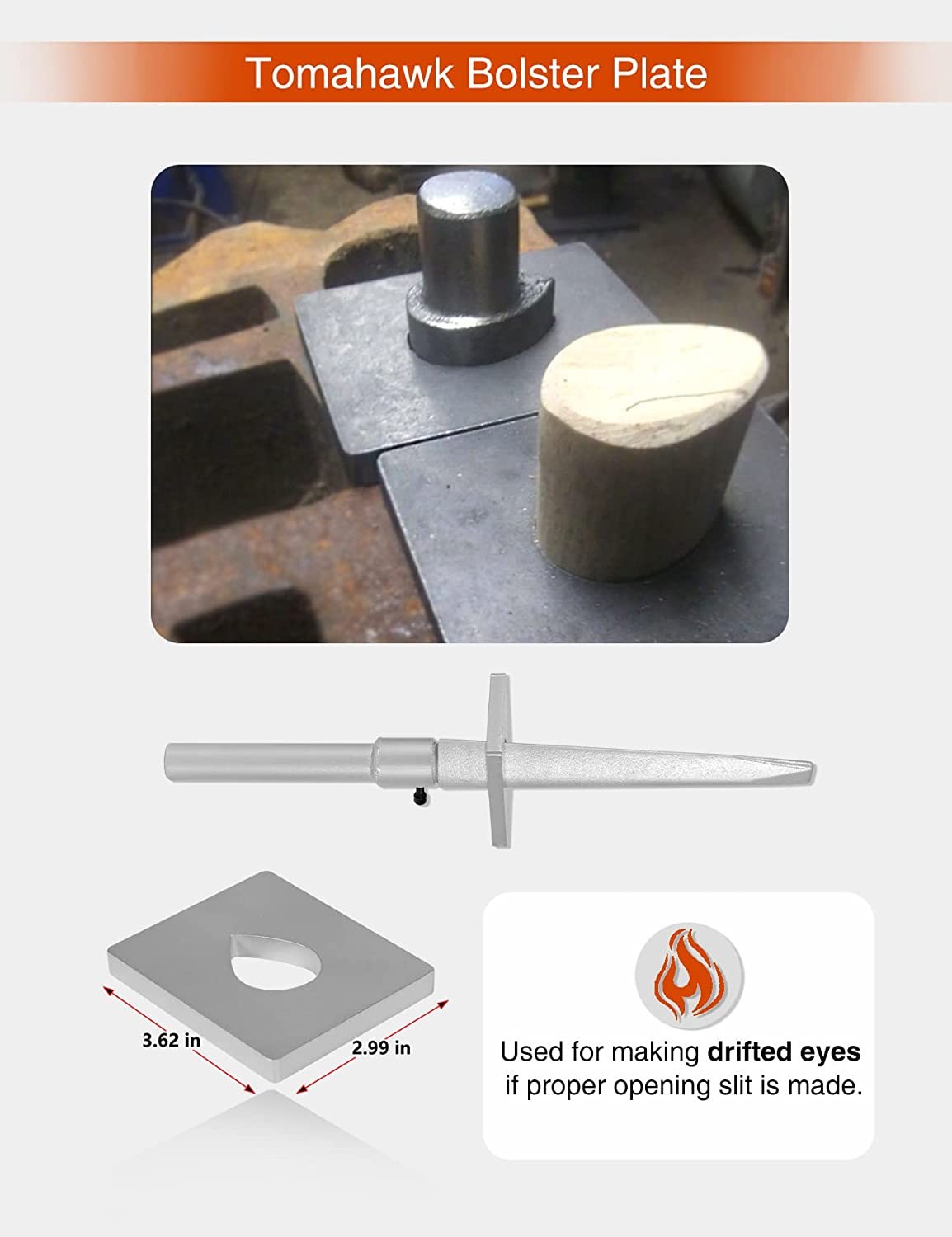 Blacksmith Forged Axe Eye Drift Set Mandrel Blacksmith Tomahawk/Hammer Drifting