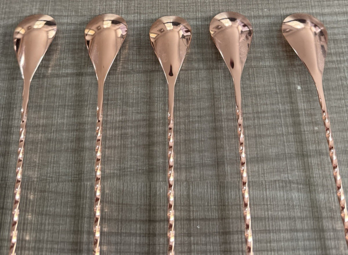 16 Inches Bar Spoon, Long Handle Mixing Stirrers for Drinks,Stainless Steel Gold