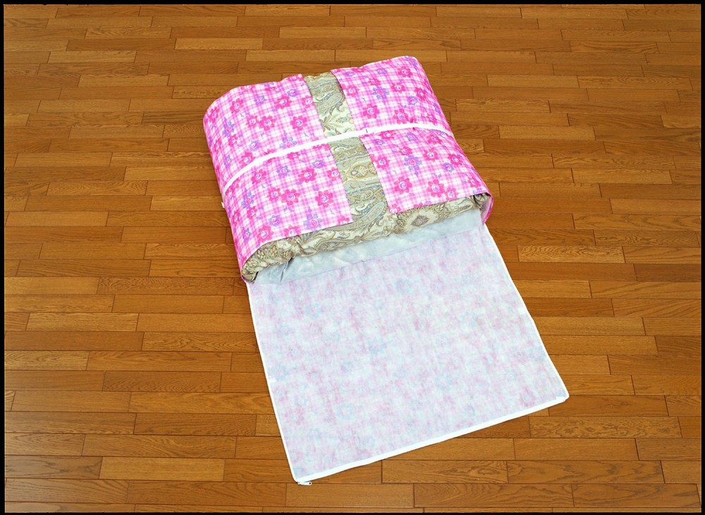 Cogit Down Comforter Storage Bag, Floral Check Pattern, Single