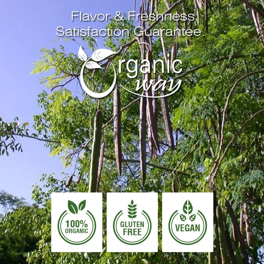 Organic Way Moringa/Drumstick Leaf Cut & Sifted - Kosher & USDA Certified