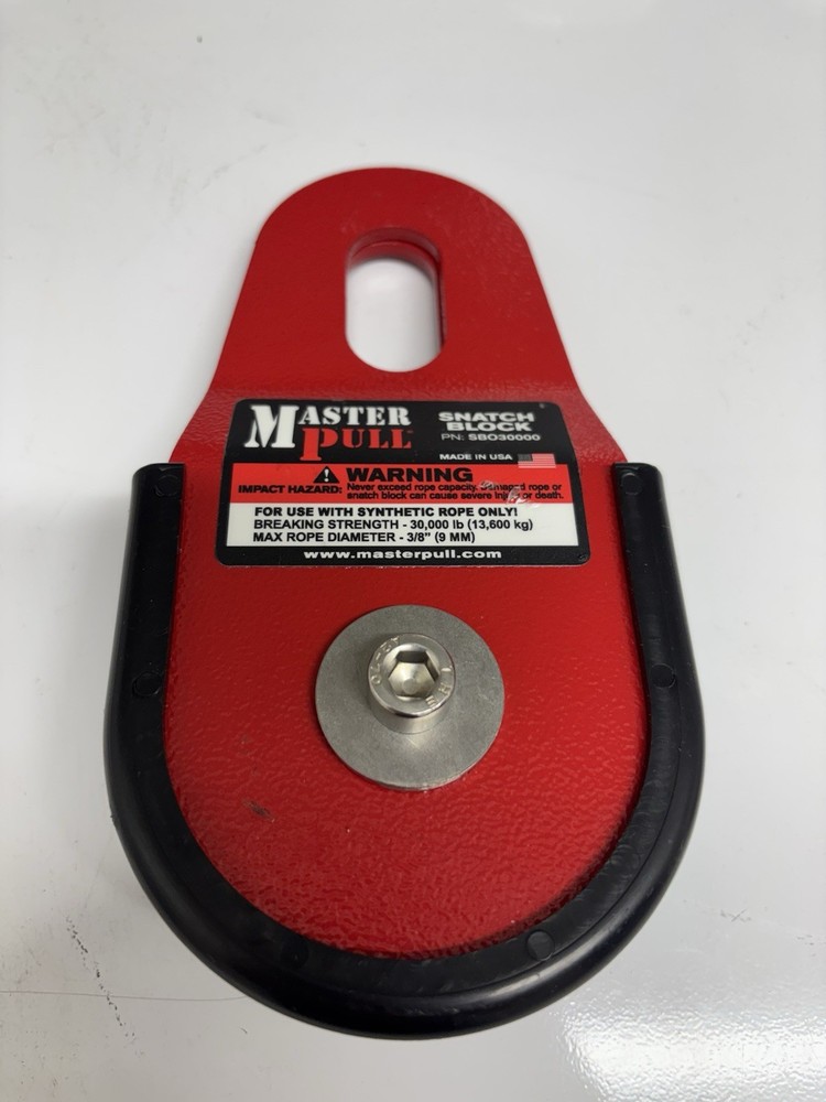 Master Pull Snatch Block - SBO30000 - 30k Breaking Strength- USA Made 🇺🇸