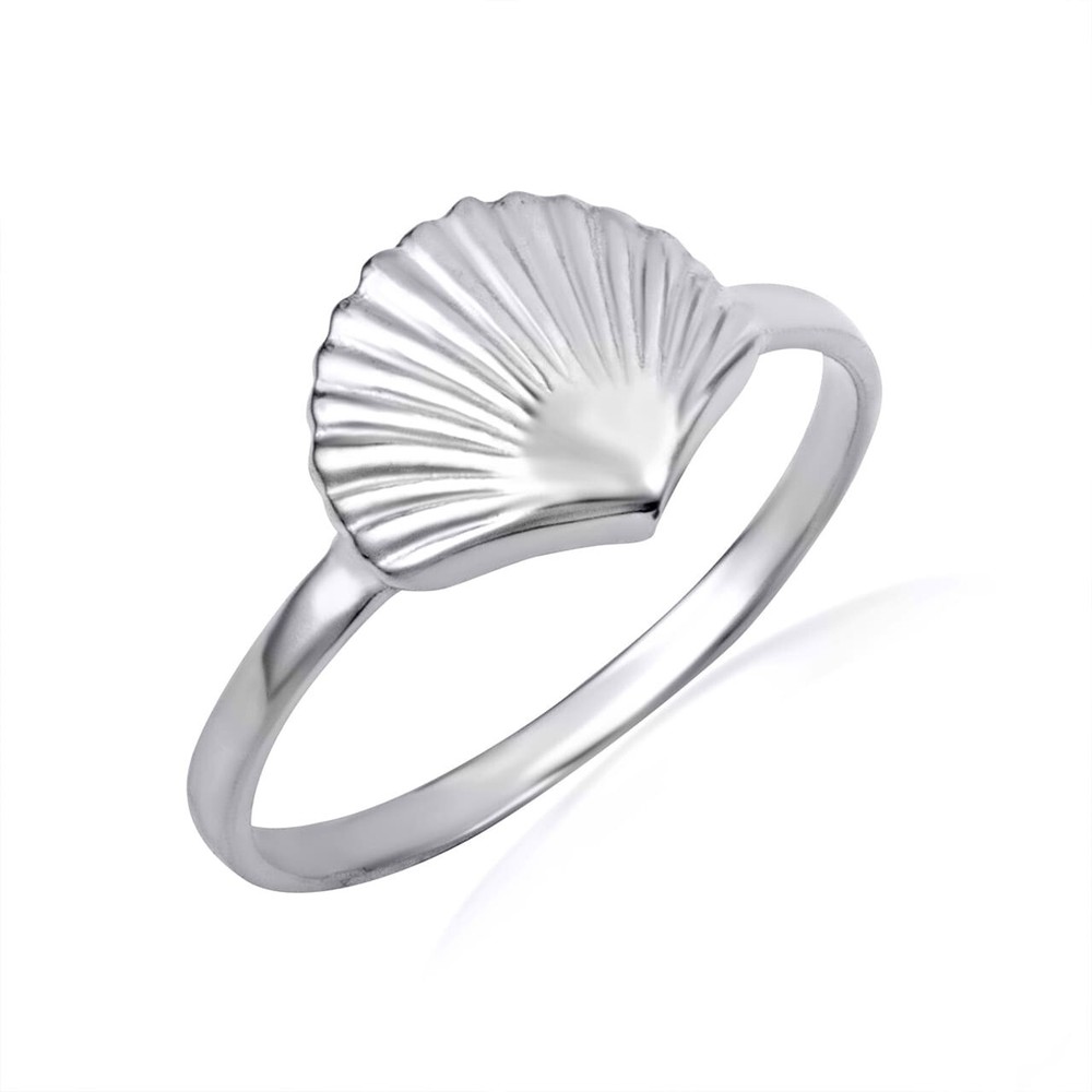 Sterling Silver Ocean Seashell Beach Ring