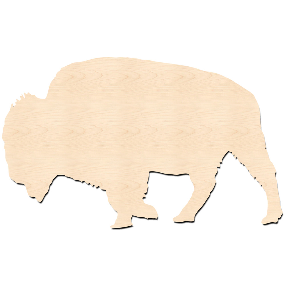 Bison Shape-Unfinished Bison Cutout
