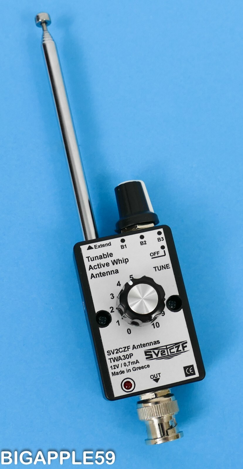 Active Whip Antenna 400 KHz - 30 MHz For Icom IC-R20 * AOR AR8200 *Alinco DJ-X11