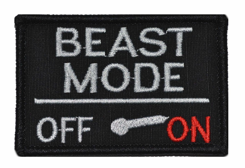 BEAST MODE Activated - 2x3 Hook Fastener  Patch