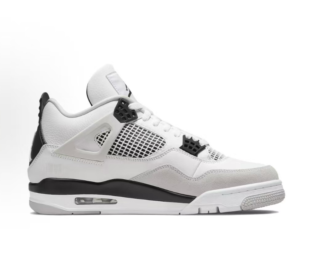 Jordan 4 Retro ''military black'' Trendy Mid-top Basketball Shoes