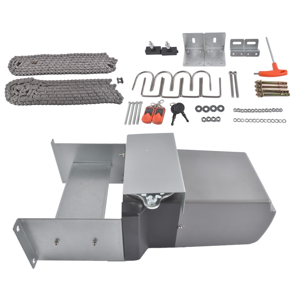 Single-Button Automatic Sliding Gate Opener Operator Kit 1800lbs W/o Infrared