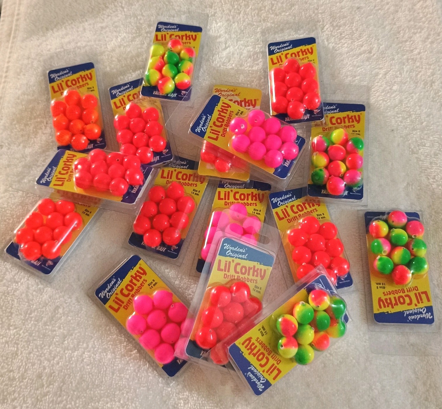 4 PACKS Yakima Worden's Lil' Corky Size 8 Assorted Colors