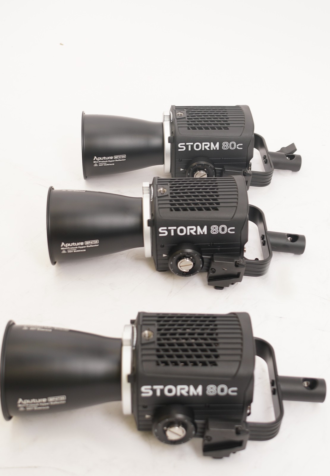 Aputure STORM 80c Portable 3 Light Kit with ProLock Hyper Reflector