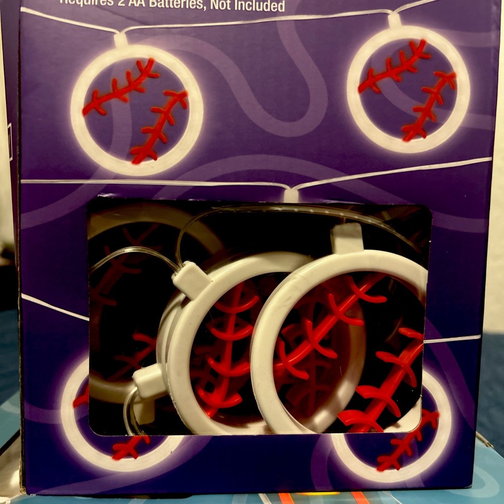 Fun Day BASEBALL String Lights Bulbs Christmas Night Ball