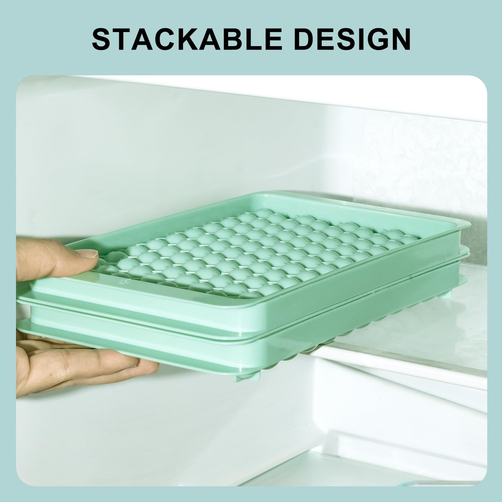 Mini Ice Cube Tray Small Round Molds 104x3 PCS Tiny Pebble balls Crushed Trays