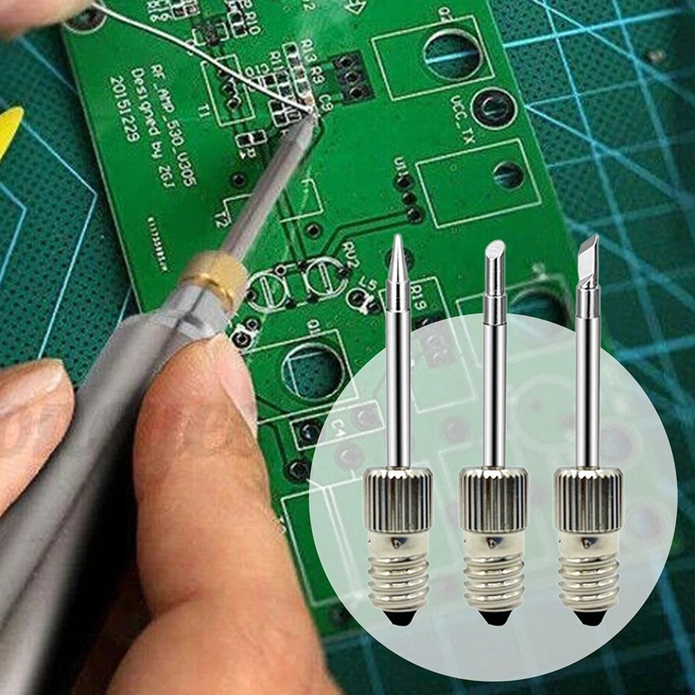 6pcs Replacement Soldering Iron Tips E10 Interface Electric Soldering/Needle Tip