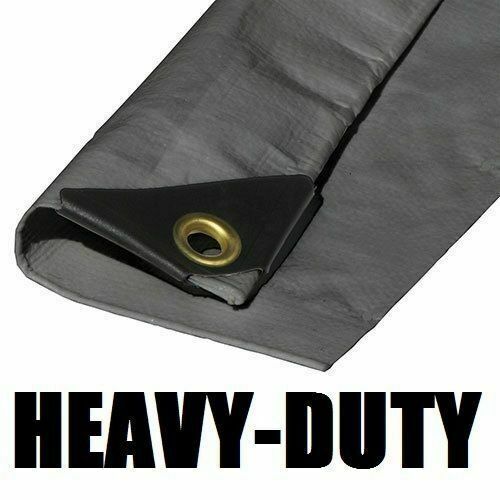 EXTRA Heavy Duty 12 mil Silver Tarp 3 Ply Coated Reinforced Canopy 6 oz 3 Layer