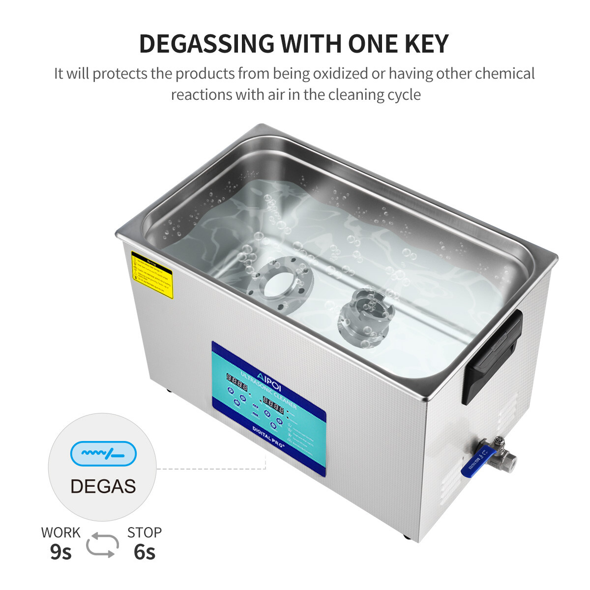 Stainless Steel Industry Ultrasonic Cleaner 30L Heated Heater w/Timer & Heater
