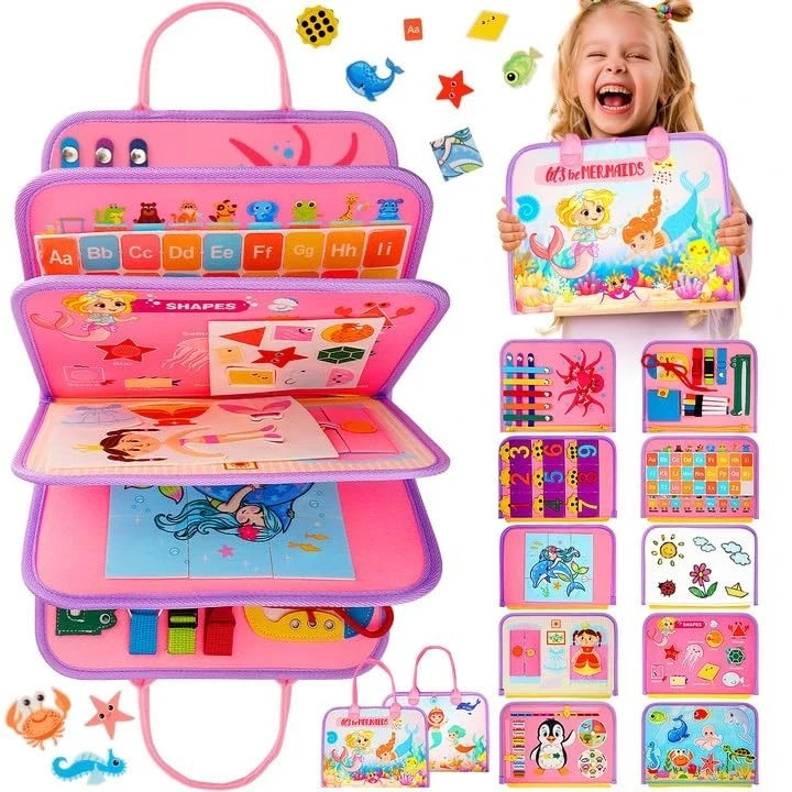 Toddler Montessori Busy Board Kids Montessori Learning Toys, Toddlers Travel Toy