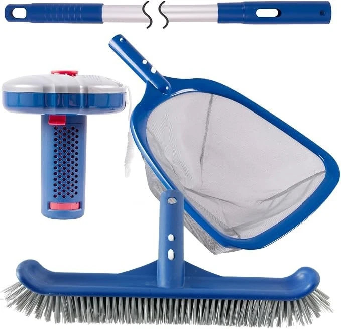 Pool Cleaning Kit Above Ground & Inground Pools, Include Sturdy Pool Brush He...