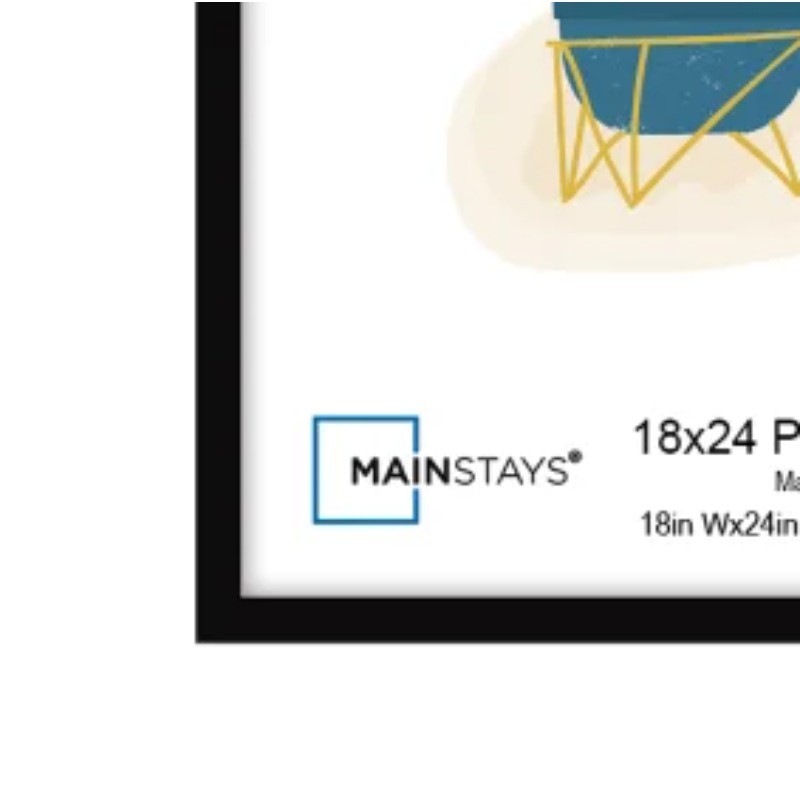 (2 pack) Mainstays 18" x 24" Basic Black Poster Frame
