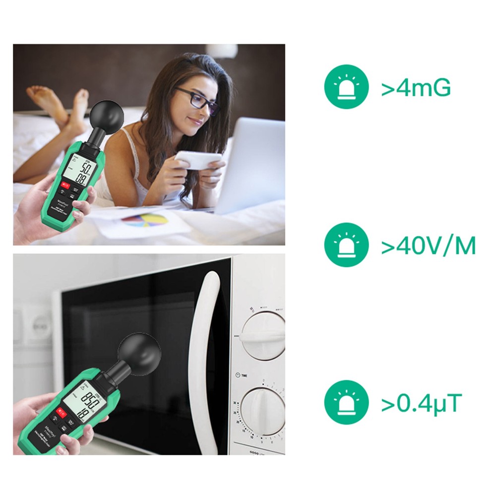 Mastfuyi EMF Meter Electromagnetic Field Tester High E5E2