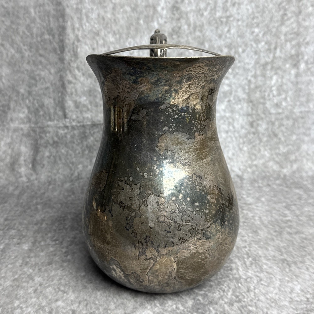 Vintage Silver Plated Water Pitcher 8”