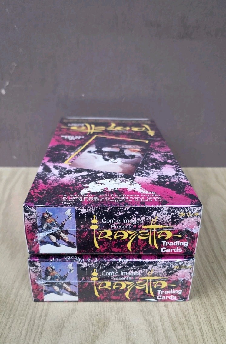 1991 (2) F. Frazetta Trading Cards Comic Images Art Box, Factory Sealed NM