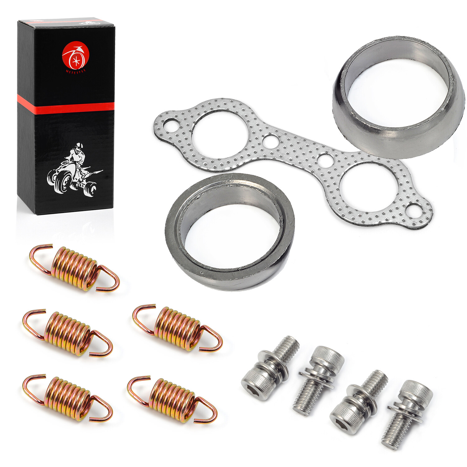 Exhaust Muffler Gasket Spring Seal Rebuild Kit For Polaris Sportsman 600 700 800