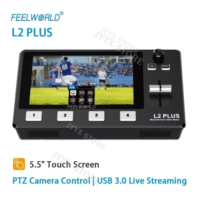 Feelworld LIVEPRO L2 Plus Mini Multi-Format Video Mixer Switcher 4HDMI Streaming