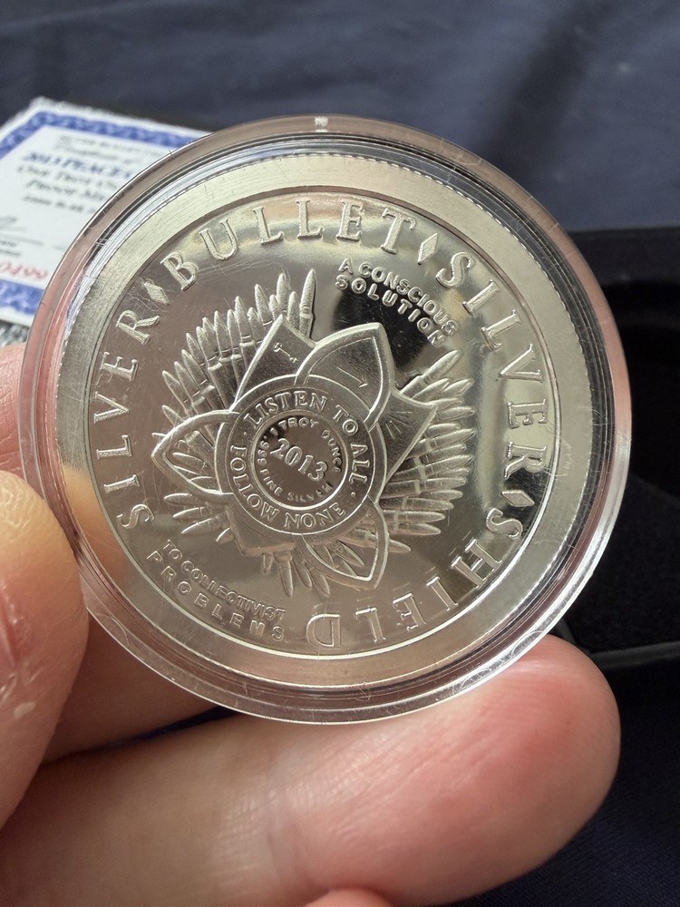 1 oz Silver Shield 2013 Proof Peace On Earth COA 499