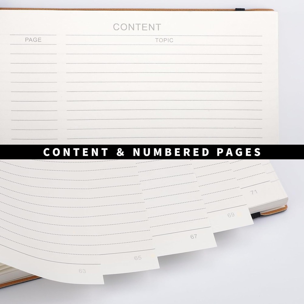 Lined Journal Notebook 2-Pack 204 Numbered Pages per Pack B5 Medium 7.6" × 10"